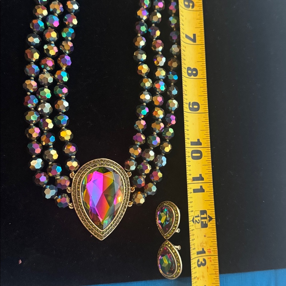 Heidi Daus Crystals Multicolor Statement Necklace… - image 3